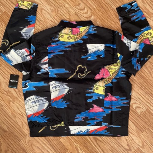 PINK DOLPHIN RARE SAIL AWAY JACKET LIGHT COAT SiZE MENS MEDIUM BLACK NWT NEW !!! - Picture 5 of 8
